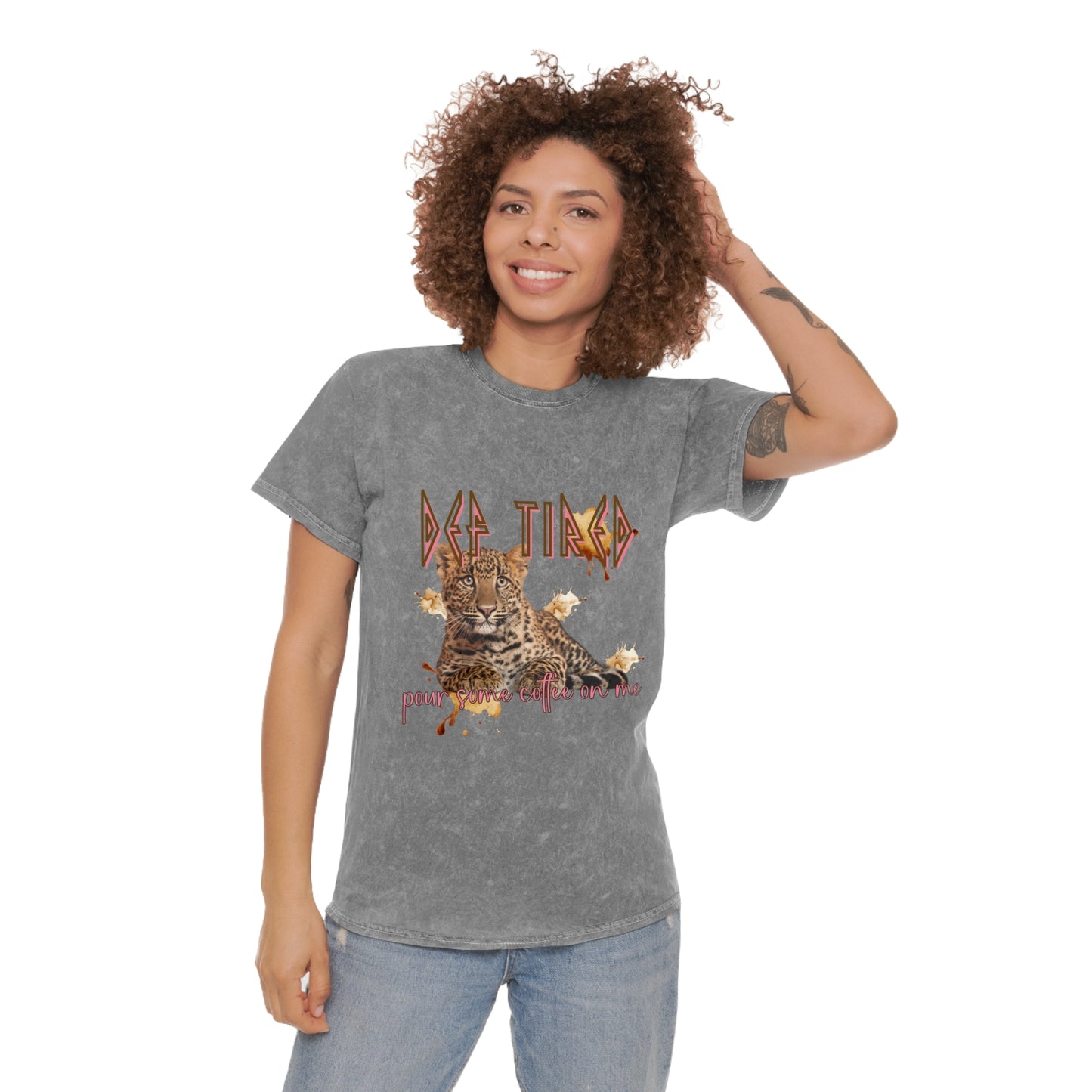 Retro Mineral-Wash "Def Tired" T-Shirt
