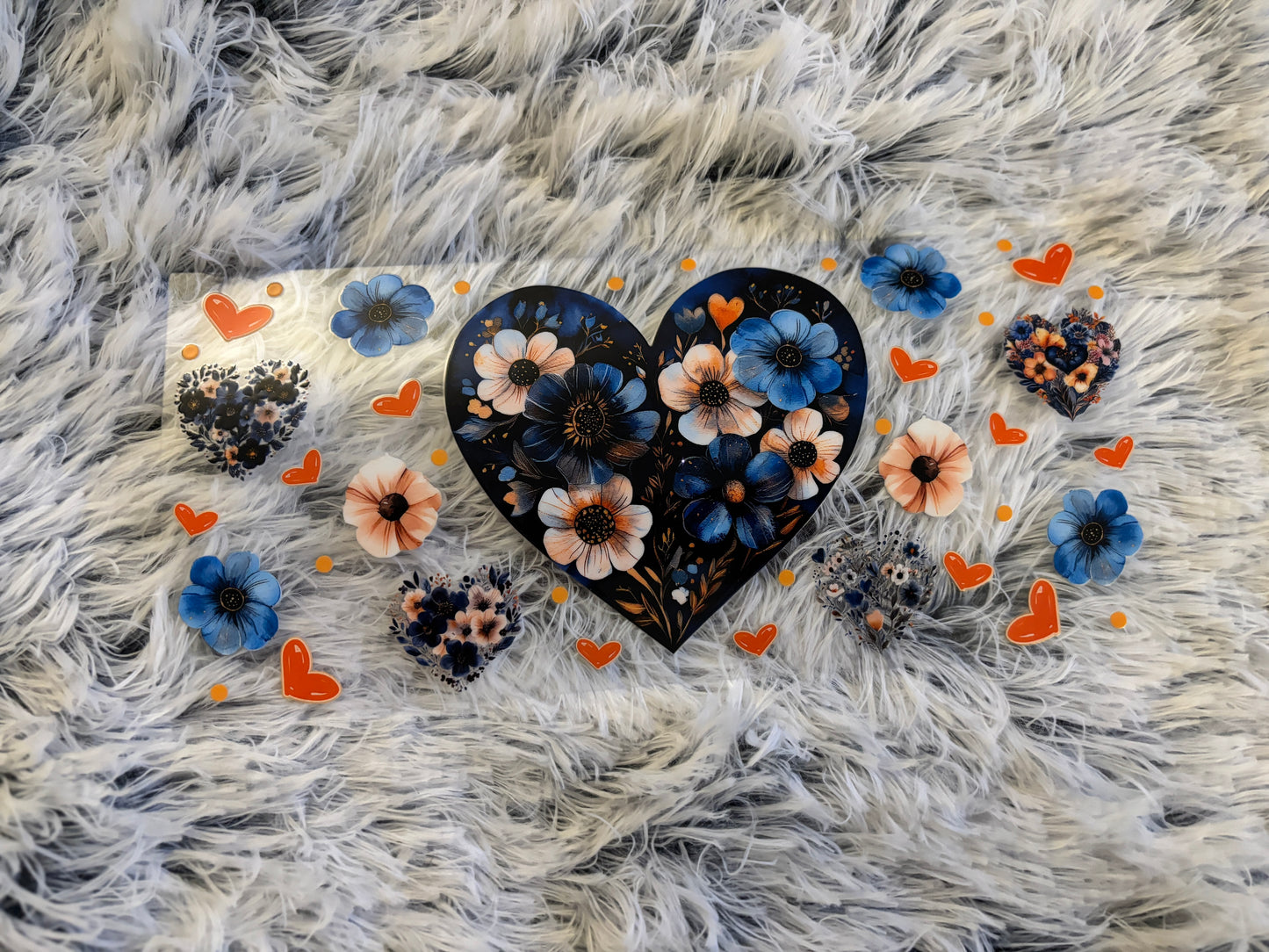 Floral Heart UV DTF