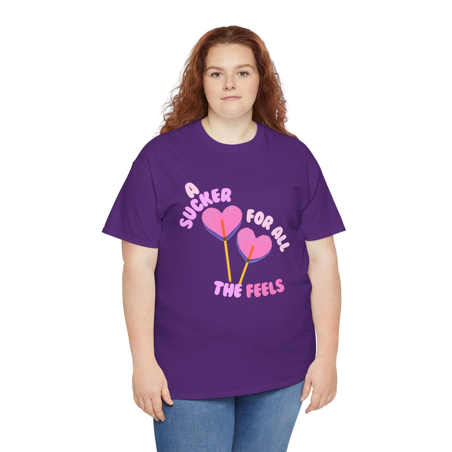 "A Sucker For All The Feels" Heart Lollipop Unisex T-Shirt