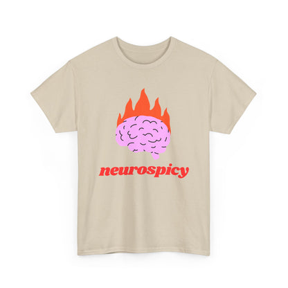 T-Shirt — 'neurospicy' Flaming Brain Graphic Tee