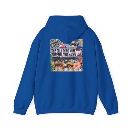 'The Only Thing More Powerful Than Hate Is Love' Back Print Hoodie
