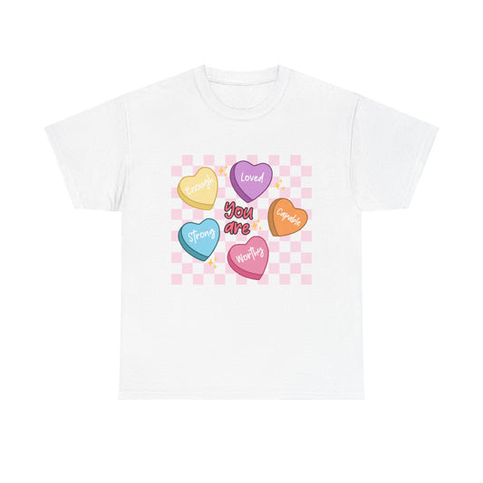Positive Candy Hearts Unisex T-Shirt