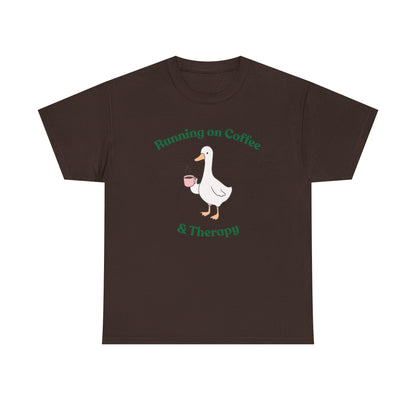 "Running on Coffee & Therapy" Unisex T-Shirt
