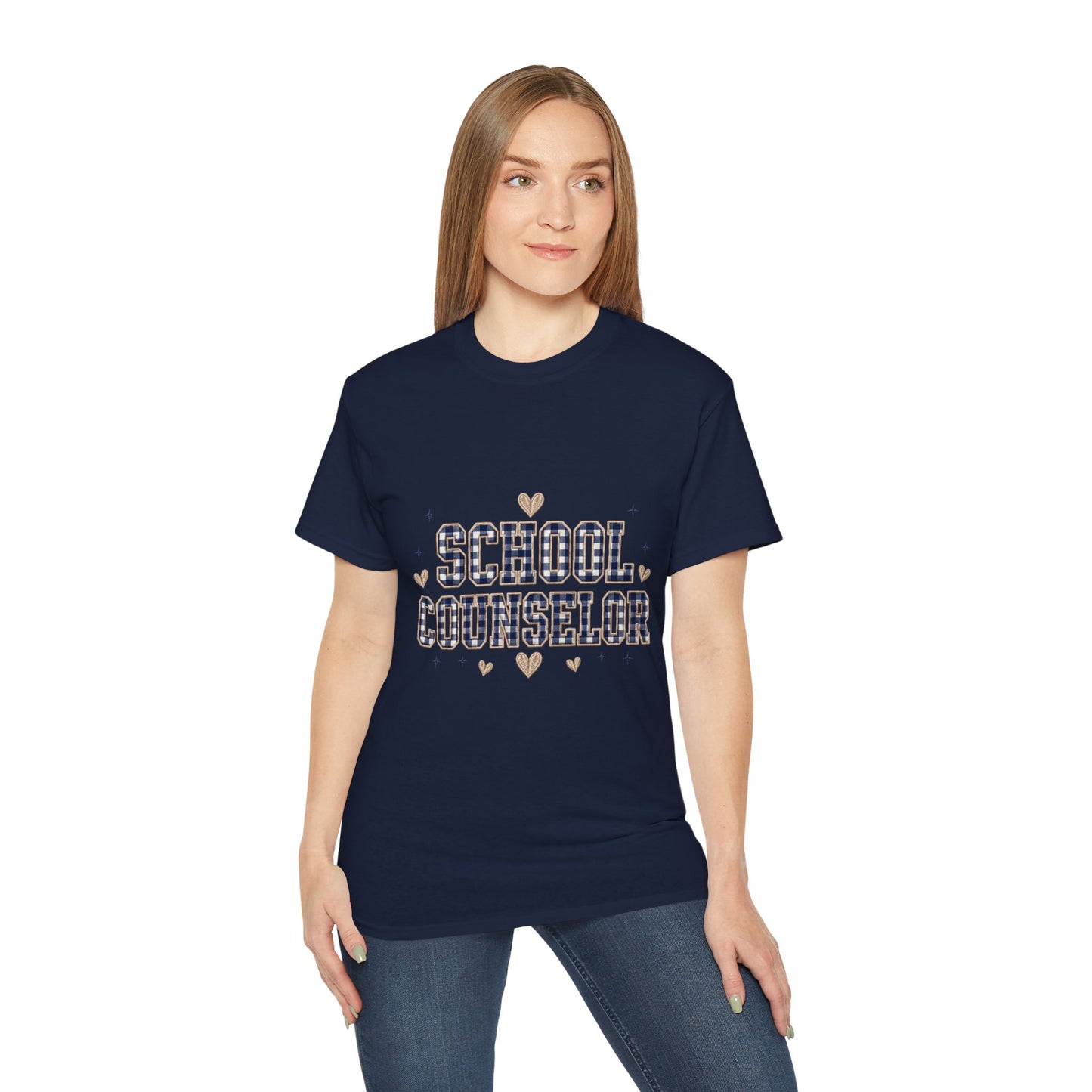 Navy Plaid SC T-Shirt *Not Embroidered*