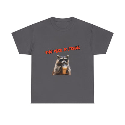 "The Vibe Is Feral" Raccoon T-Shirt