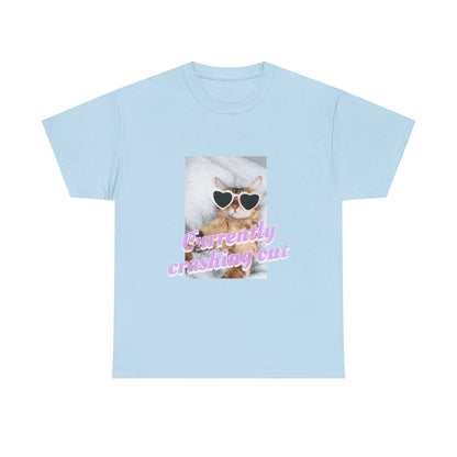 "Currently Crashing Out" Cat T-Shirt