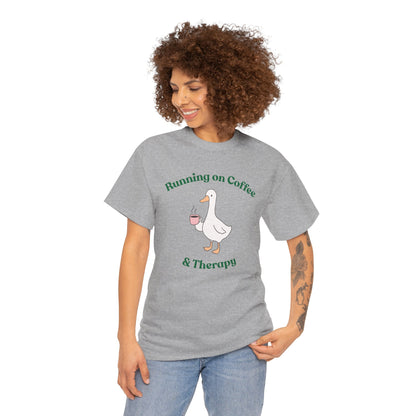 "Running on Coffee & Therapy" Unisex T-Shirt