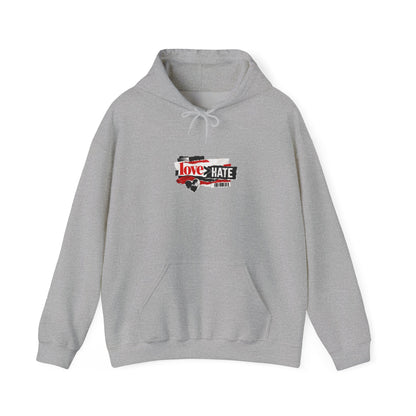 'The Only Thing More Powerful Than Hate Is Love' Back Print Hoodie