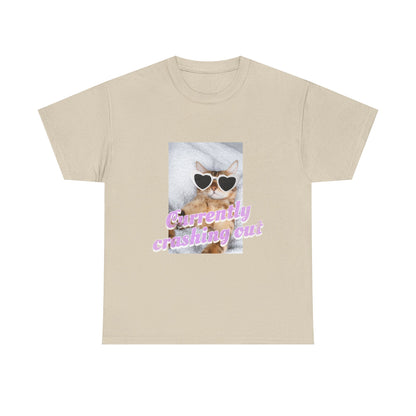 "Currently Crashing Out" Cat T-Shirt