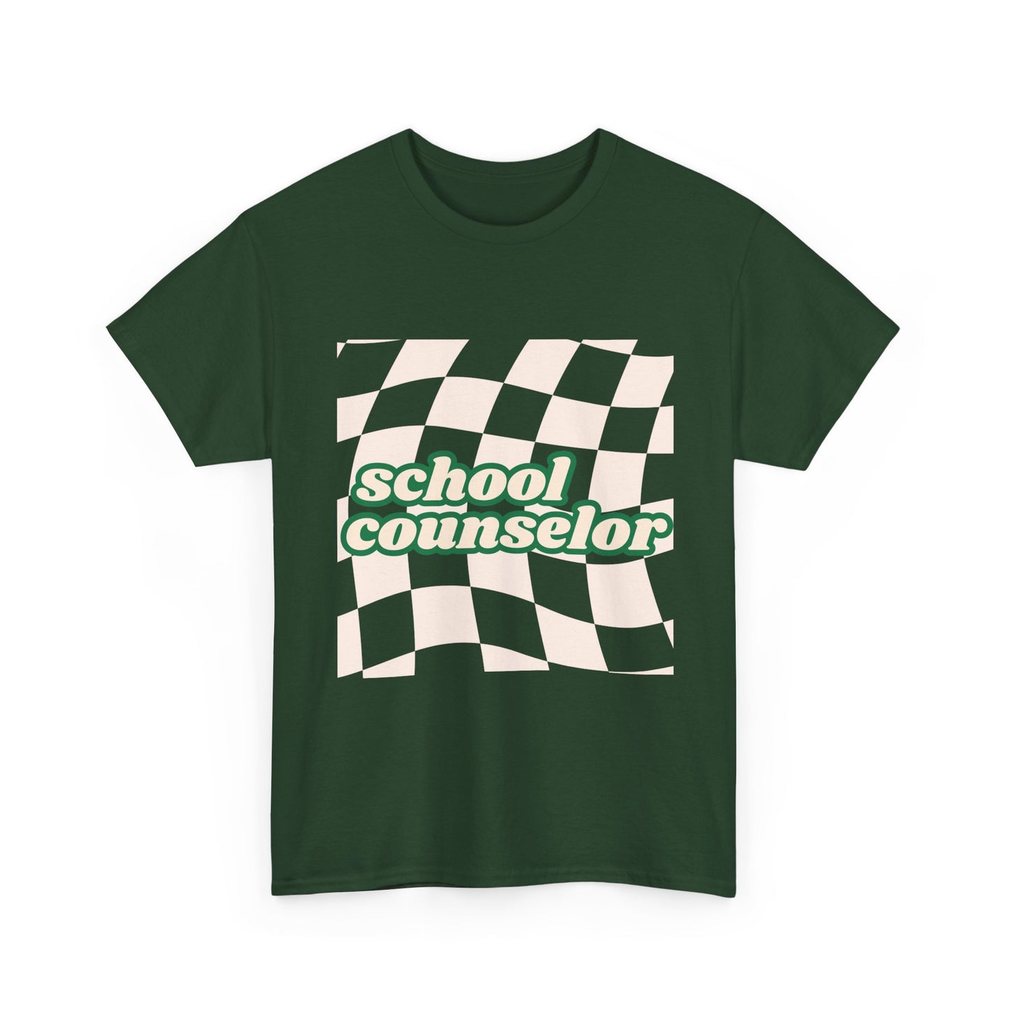 Retro Checkered School Counselor Unisex T‑Shirt