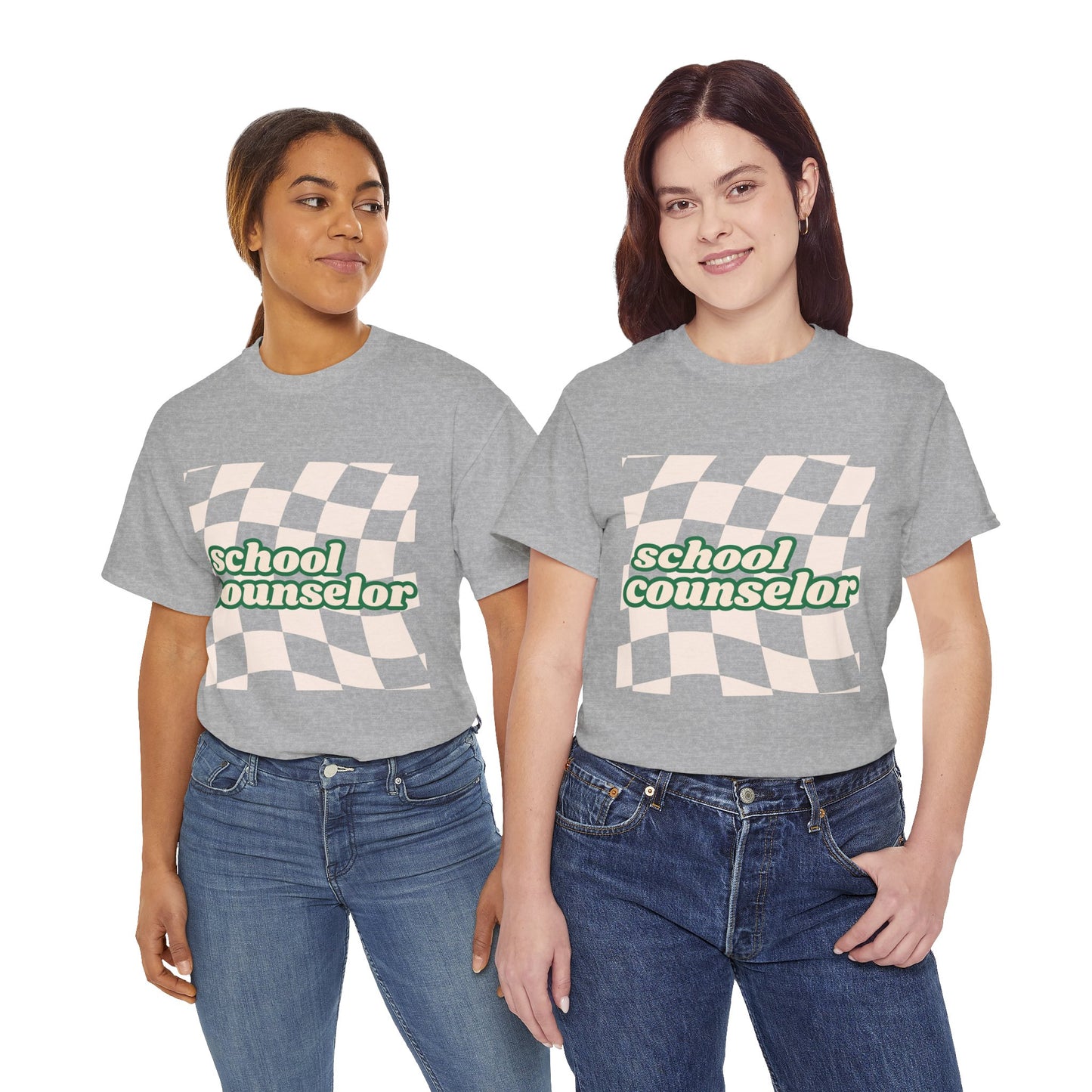Retro Checkered School Counselor Unisex T‑Shirt