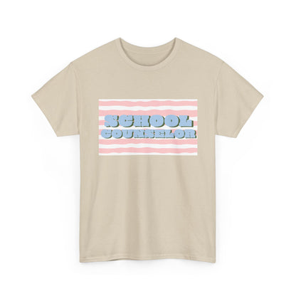 School Counselor Retro Stripe Unisex T-Shirt