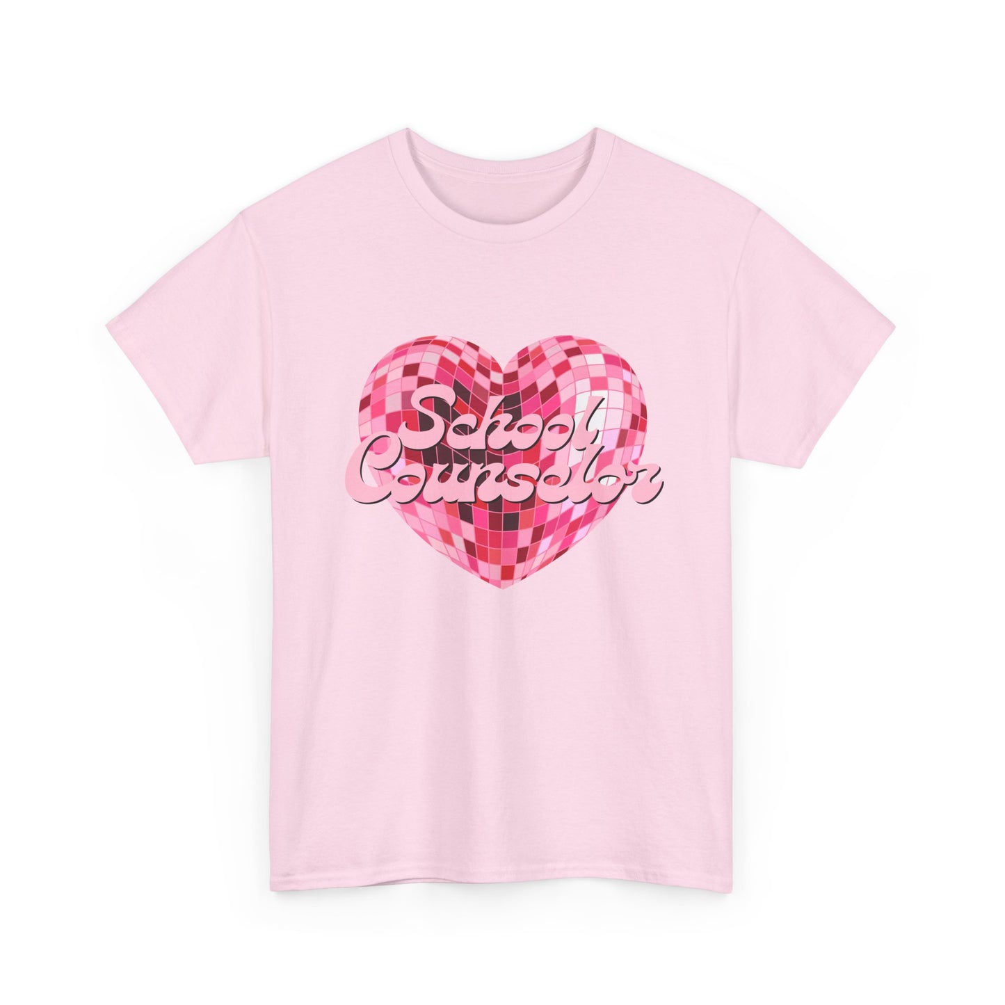 Pink Disco Heart School Counselor Unisex T-Shirt