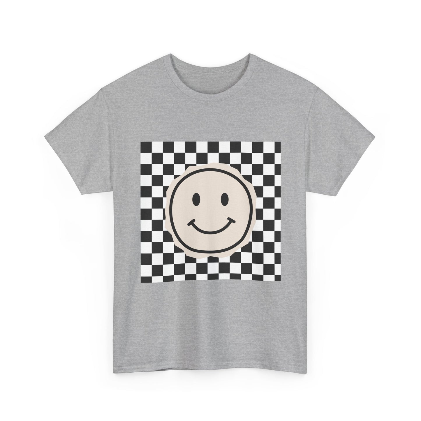 B&W Smiley Checkerboard Unisex T-Shirt