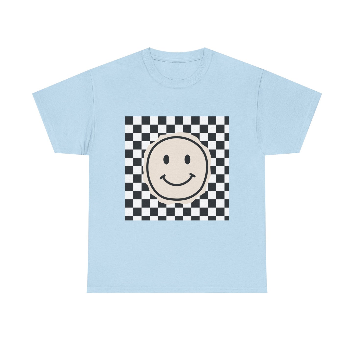 B&W Smiley Checkerboard Unisex T-Shirt
