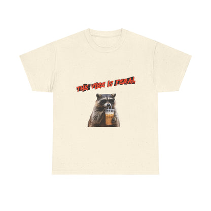"The Vibe Is Feral" Raccoon T-Shirt
