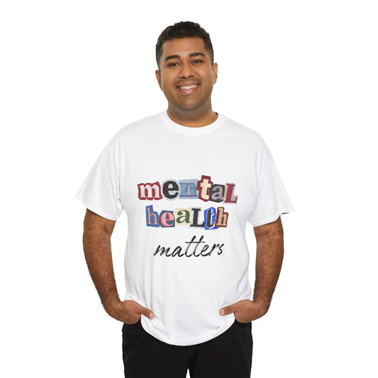 Typography Mental Health Matters Unisex T-Shirt