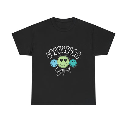 Counselor Squad T-Shirt — Cute Smiley Faces Mental Health Support Tee