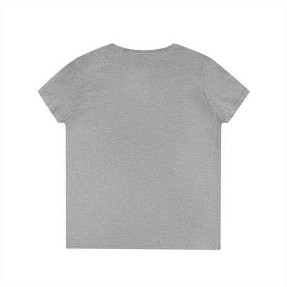 EDS Pledge Ladies' V-Neck T-Shirt (Navy & Baby Blue Logo)