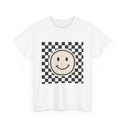 B&W Smiley Checkerboard Unisex T-Shirt