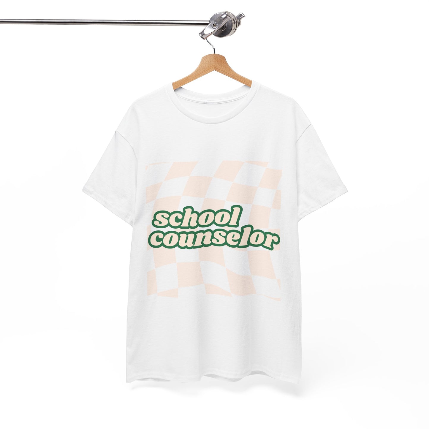 Retro Checkered School Counselor Unisex T‑Shirt