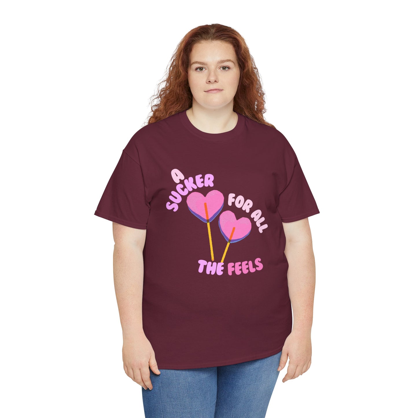 "A Sucker For All The Feels" Heart Lollipop Unisex T-Shirt