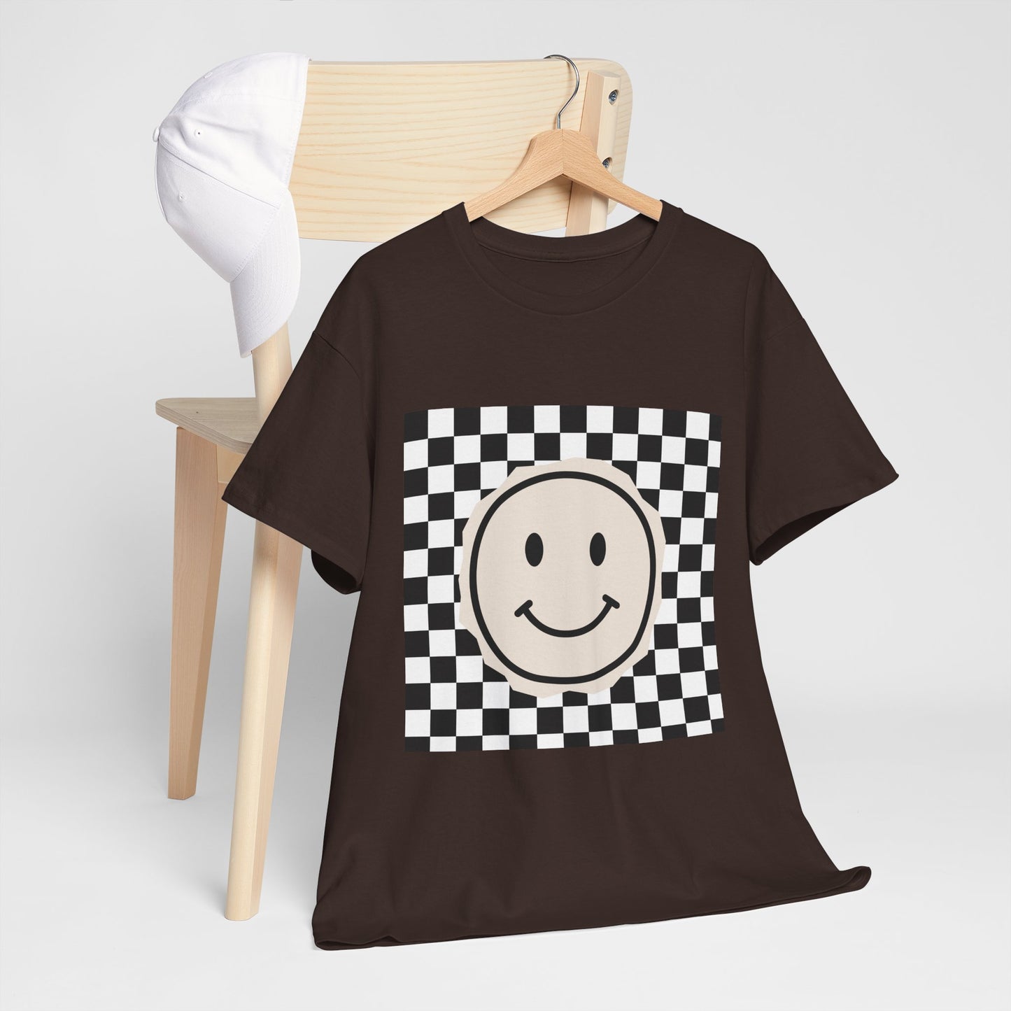 B&W Smiley Checkerboard Unisex T-Shirt