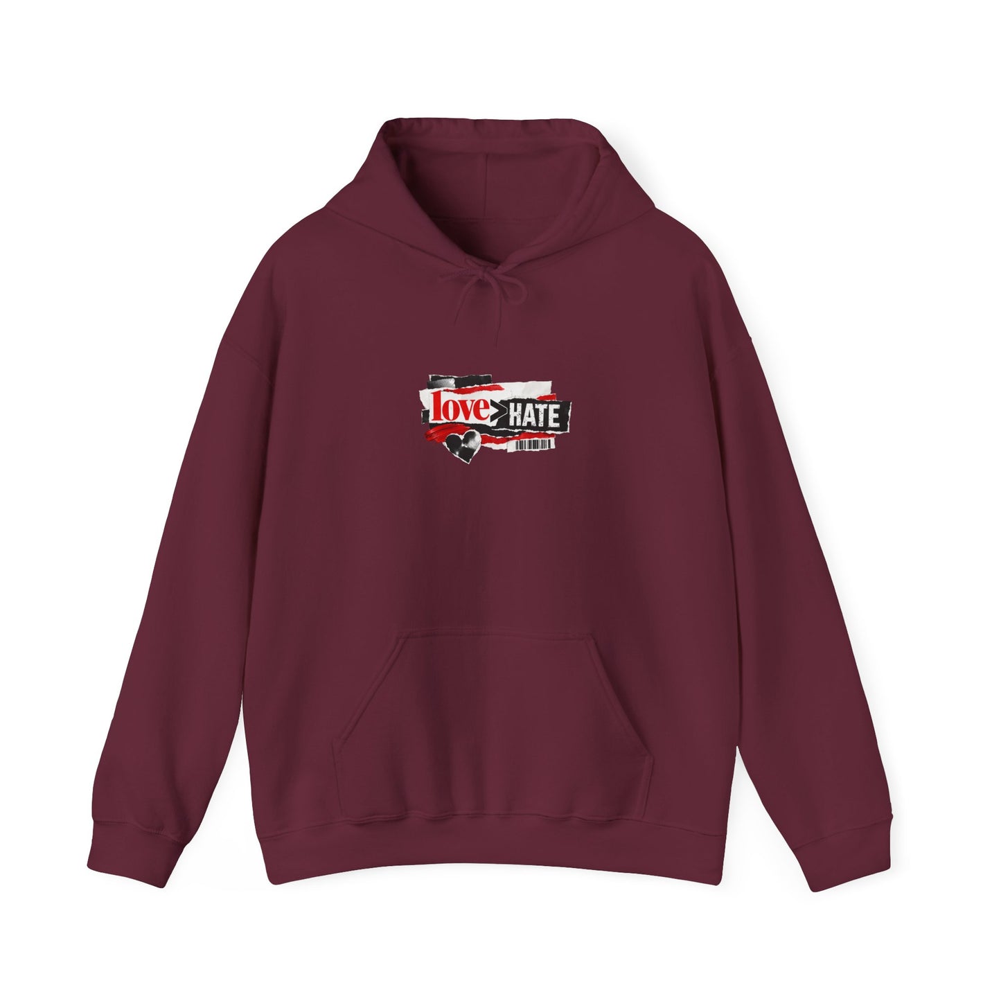 'The Only Thing More Powerful Than Hate Is Love' Back Print Hoodie