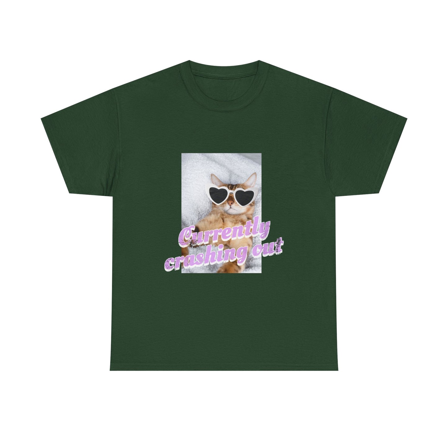 "Currently Crashing Out" Cat T-Shirt