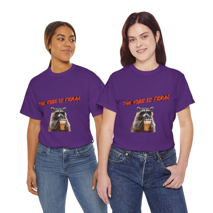 "The Vibe Is Feral" Raccoon T-Shirt