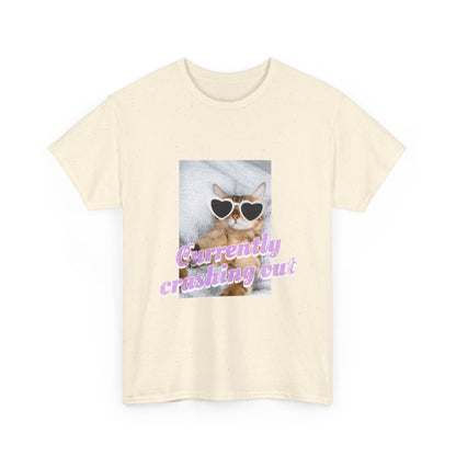 "Currently Crashing Out" Cat T-Shirt
