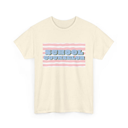 School Counselor Retro Stripe Unisex T-Shirt