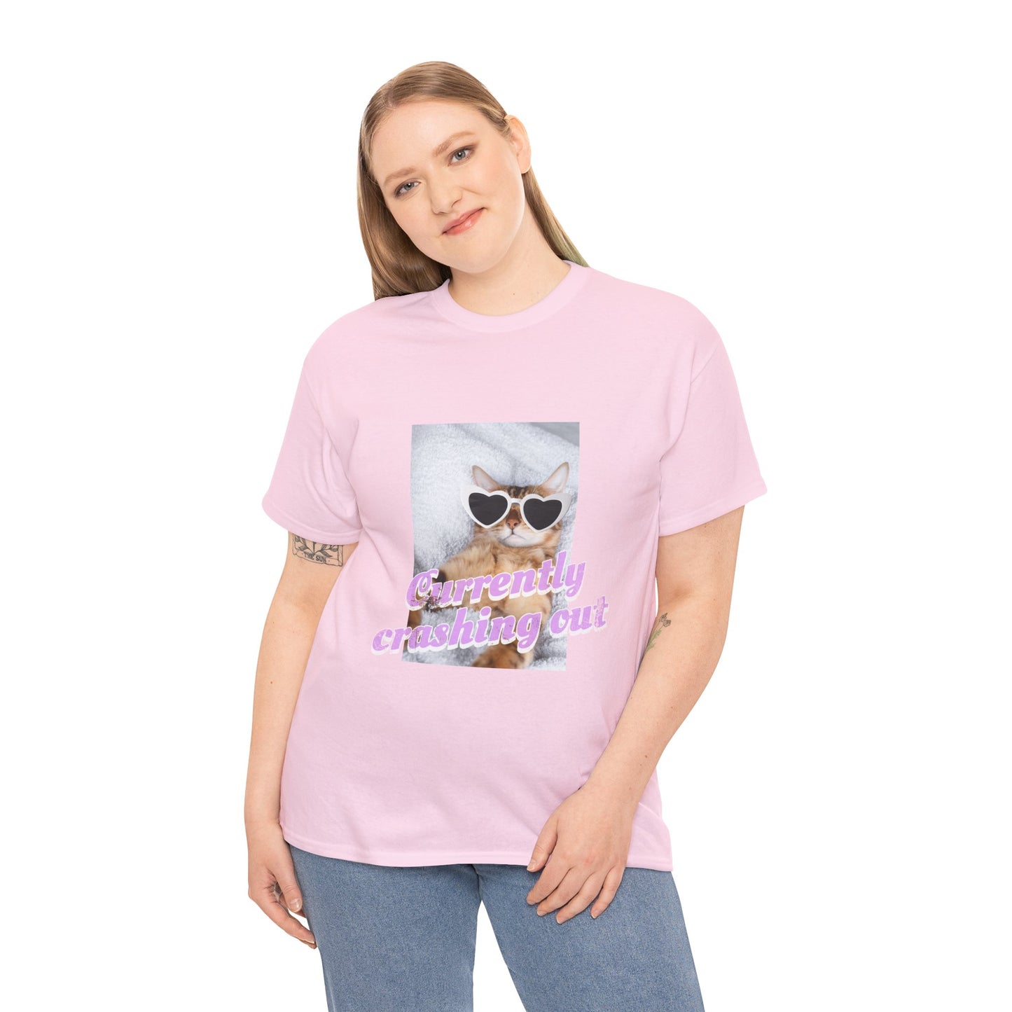 "Currently Crashing Out" Cat T-Shirt