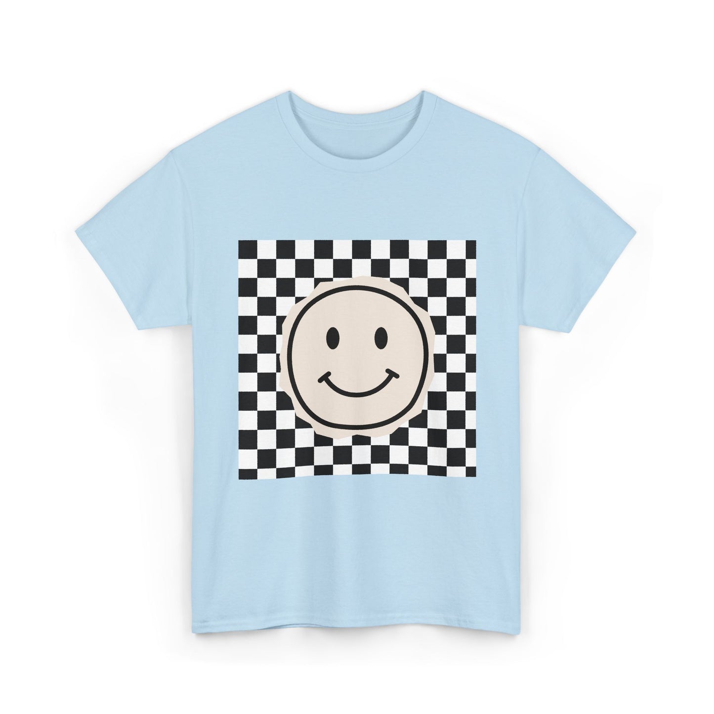 B&W Smiley Checkerboard Unisex T-Shirt