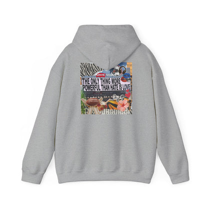 'The Only Thing More Powerful Than Hate Is Love' Back Print Hoodie