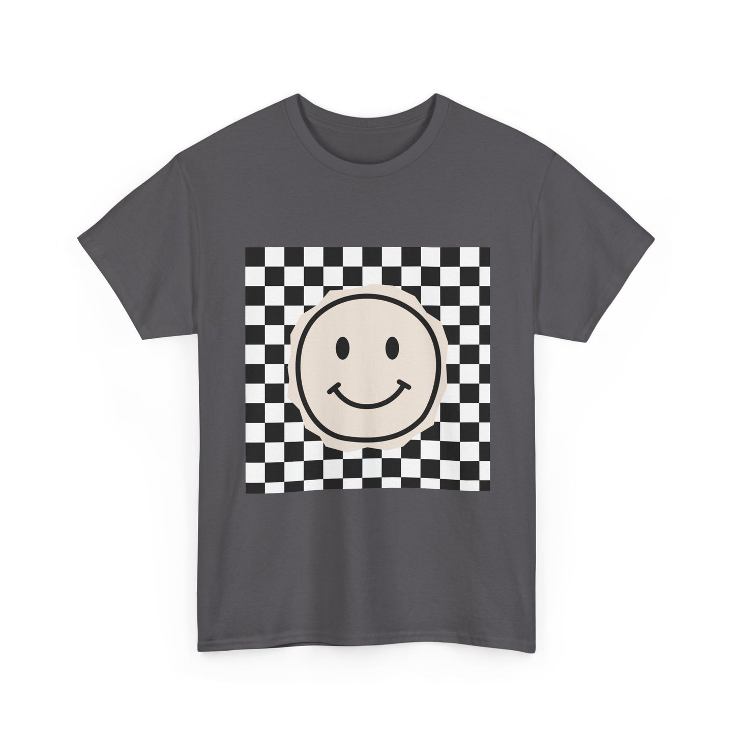 B&W Smiley Checkerboard Unisex T-Shirt