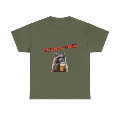 "The Vibe Is Feral" Raccoon T-Shirt