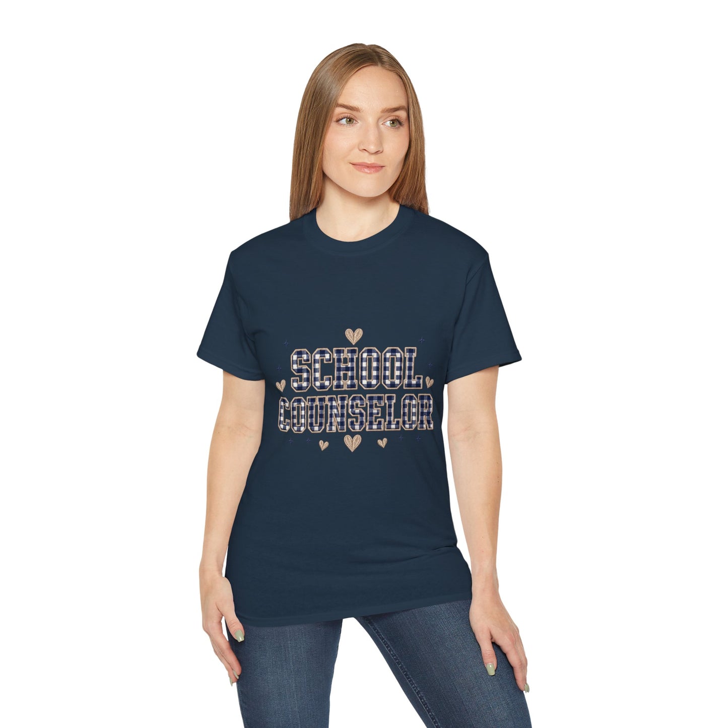 Navy Plaid SC T-Shirt *Not Embroidered*