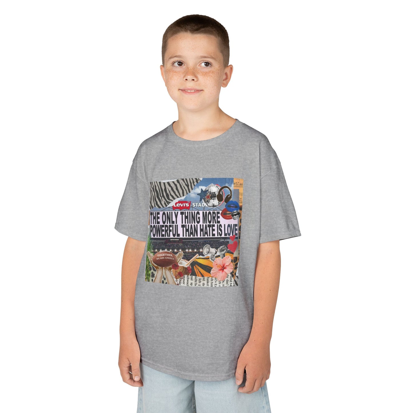 'The Only Thing More Powerful Than Hate Is Love' Kid's T-Shirt