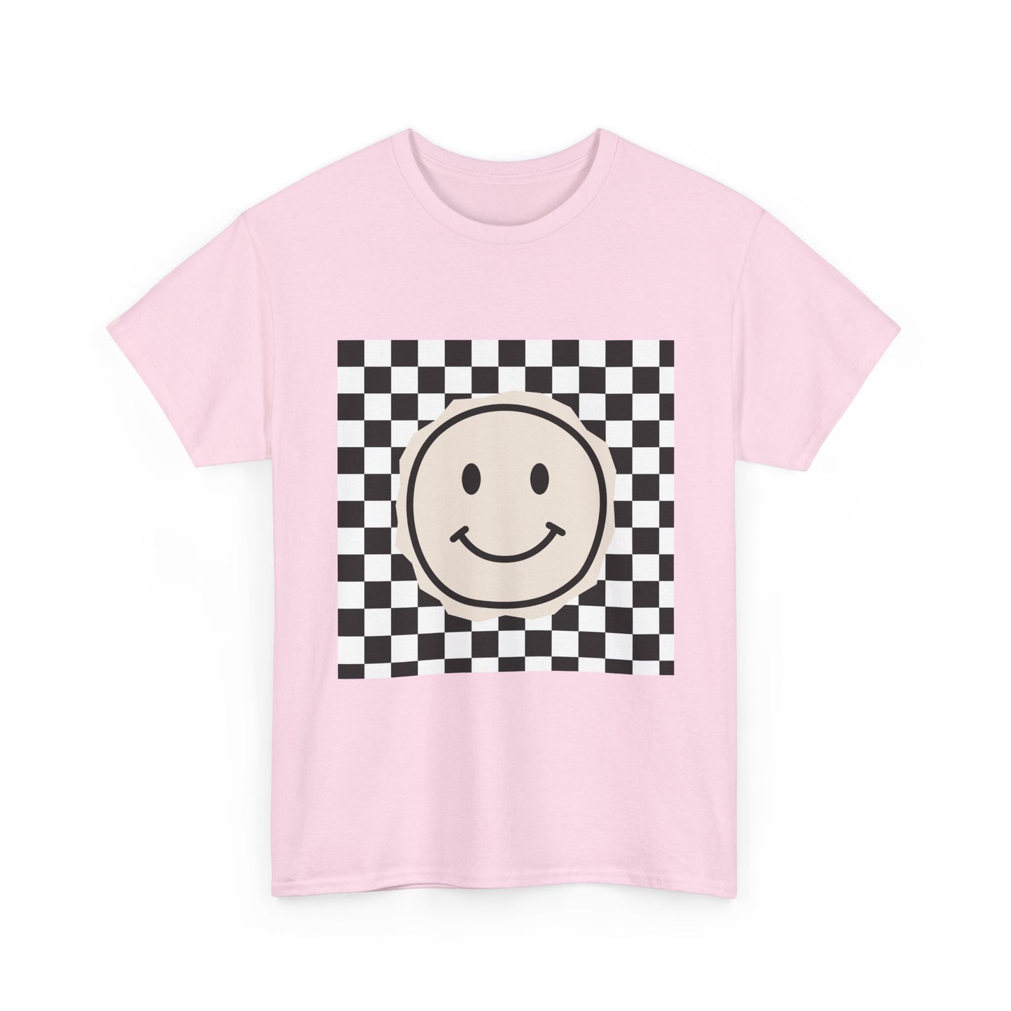 B&W Smiley Checkerboard Unisex T-Shirt