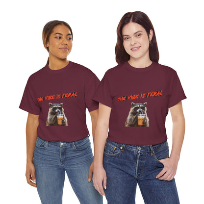 "The Vibe Is Feral" Raccoon T-Shirt