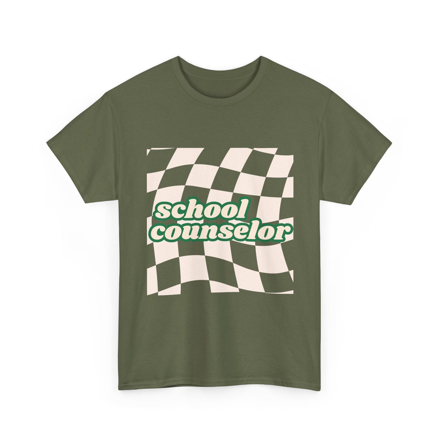 Retro Checkered School Counselor Unisex T‑Shirt