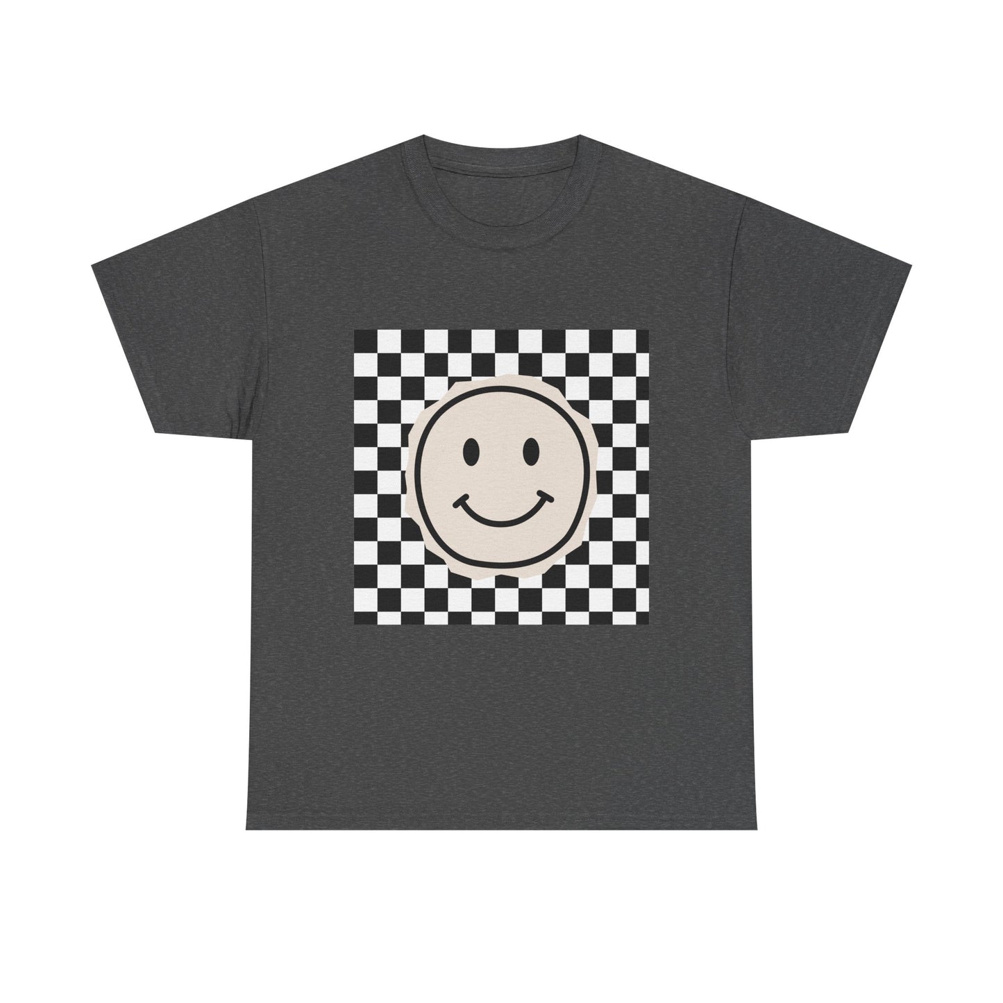 B&W Smiley Checkerboard Unisex T-Shirt
