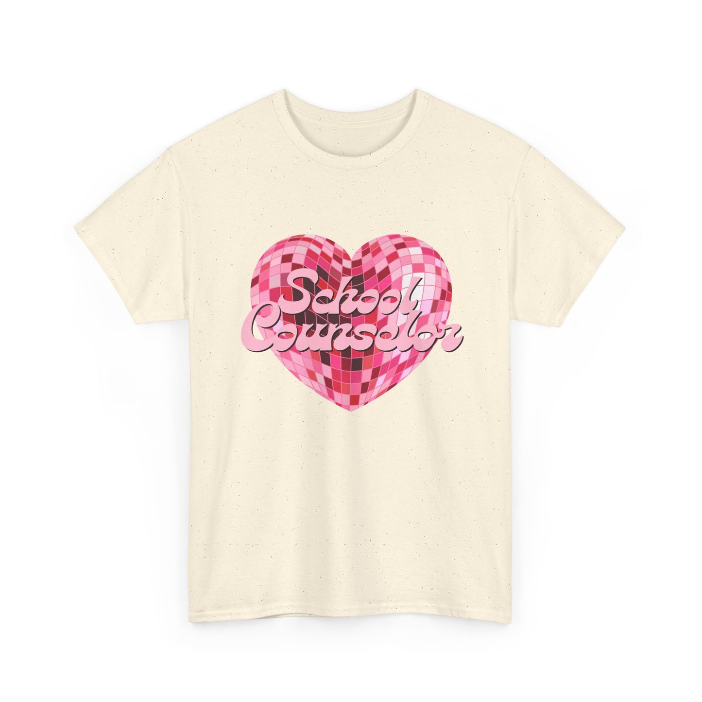 Pink Disco Heart School Counselor Unisex T-Shirt