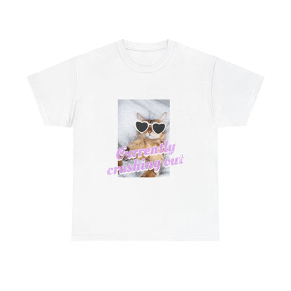 "Currently Crashing Out" Cat T-Shirt