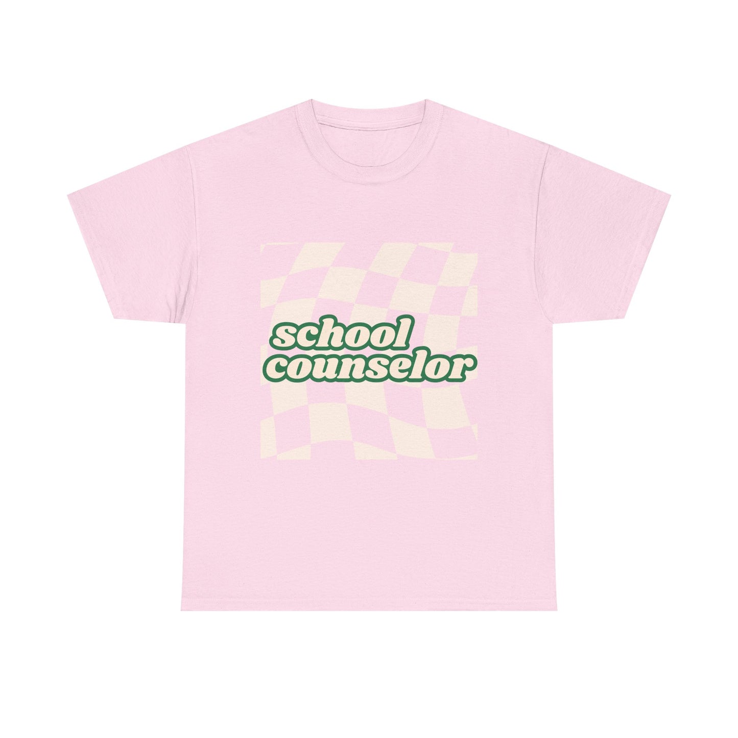 Retro Checkered School Counselor Unisex T‑Shirt