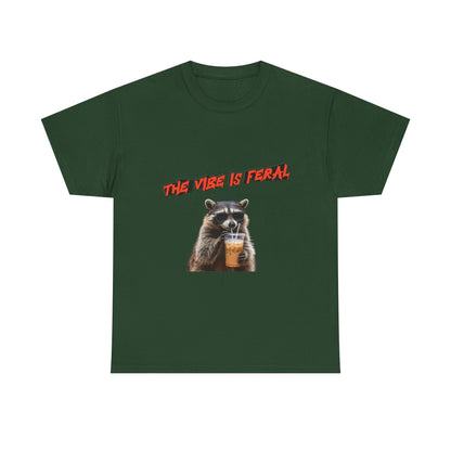 "The Vibe Is Feral" Raccoon T-Shirt