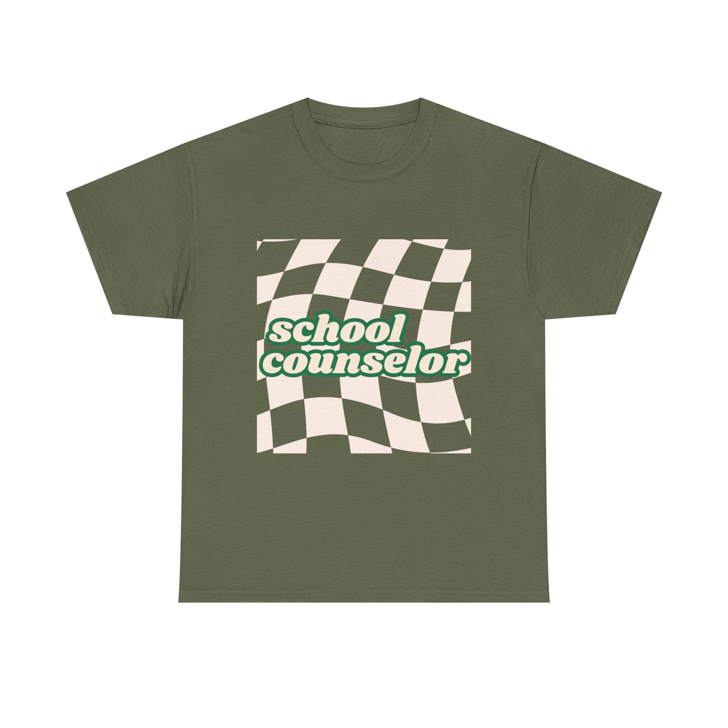 Retro Checkered School Counselor Unisex T‑Shirt