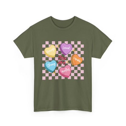 Positive Candy Hearts Unisex T-Shirt