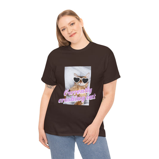 "Currently Crashing Out" Cat T-Shirt